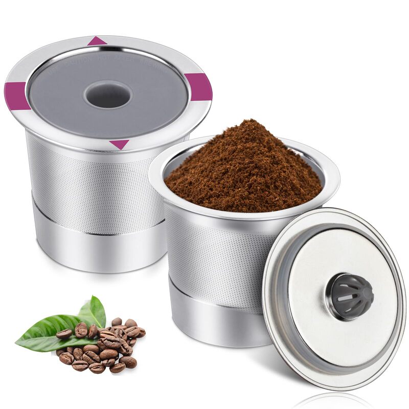 Compatible with Keurig K10Plus Coffee Machine, Reusable K Cup Hardware Single-Hole K Cup Refill Capsule Cup