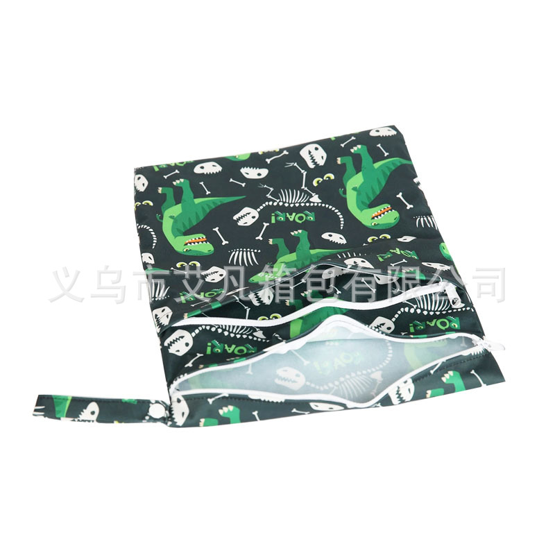 欧美食品保鲜大容量涂鸦三明治包手提袋环保可循环使用食品袋定制