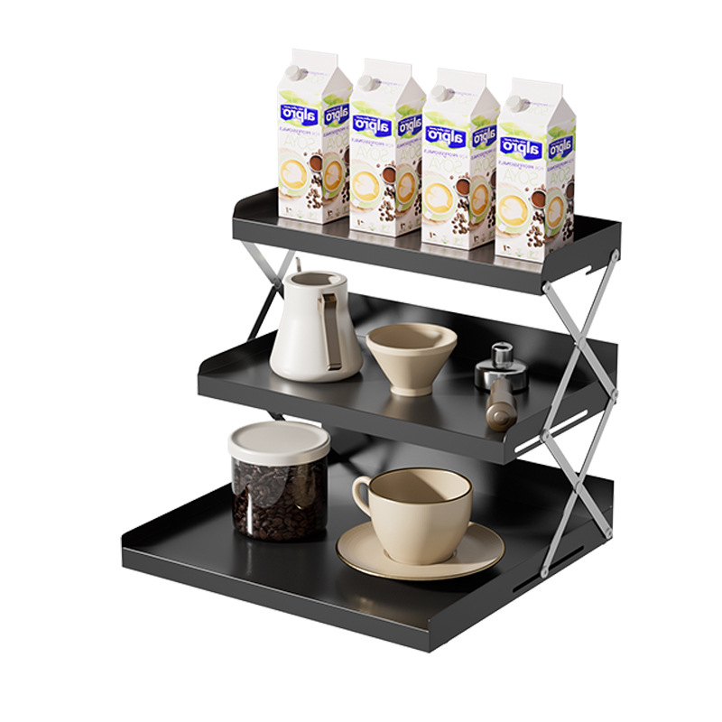 Estante de almacenamiento de cafetera de escritorio multifuncional Estante de almacenamiento de escritorio doméstico Estante de almacenamiento de oficina Estante de cocina