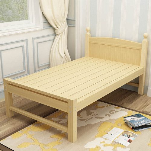 Household solid wood bed 90cm wide single bed 1.01.2m dormitory one meter student bed 1.5m children's bed customization