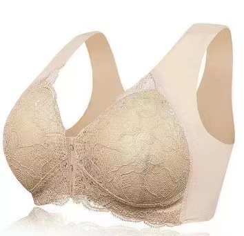 卸売特大サイズ下着、フロントホックブラ、越境販売、アイスシルク、プッシュアップ、セクシー、バストアップ、垂れ防止ブラ、ノンワイヤー|undefined