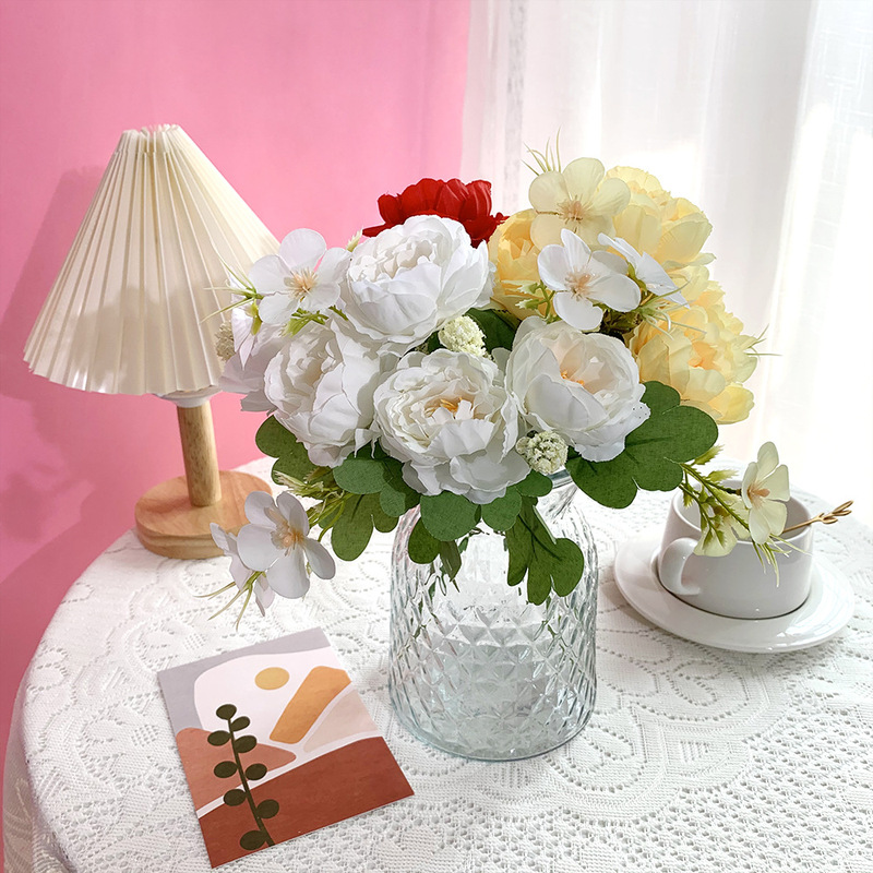 Peony Rose Wedding Bouquet Wedding Photography Props Canvas Home Decoration Artificial Flowers Wedding Essentials Peony Rose Wedding Bouquet Wedding Photography Props Canvas Home Decoration Artificial Flowers Wedding Essentials