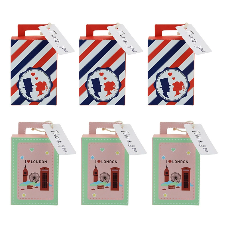 Трансграничная новая сахарная коробка креативный мини-чемодан конфеты коробка вертикальная версия дорожная коробка конфеты коробка конфеты коробка пятно оптом