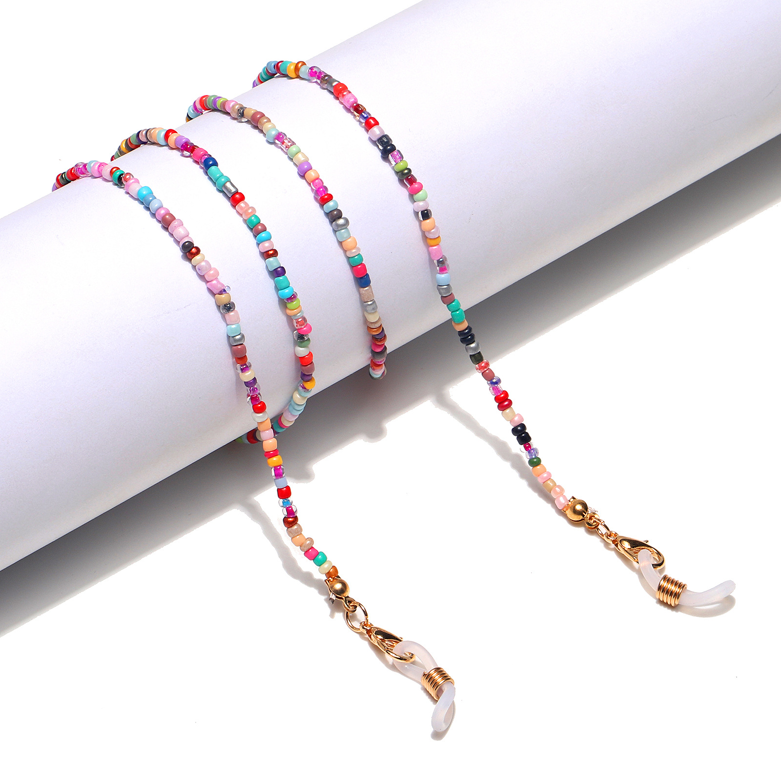 Fashion Handmade Chain Mixed Color Rice Bead Glasses Chain display picture 1