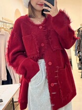 13841��ɫë��Ů�ﶬ2023�¿�ʥ�������ŴԲ�������֯��������