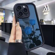 新款蓝色玫瑰适用iPhone17手机壳16E苹果17promax个性15跨境13/14