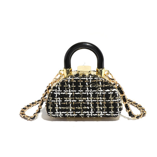 Hypnotic Little Black Dress Mini Lipstick Case with Mirror, Portable and Chic Crossbody Bag