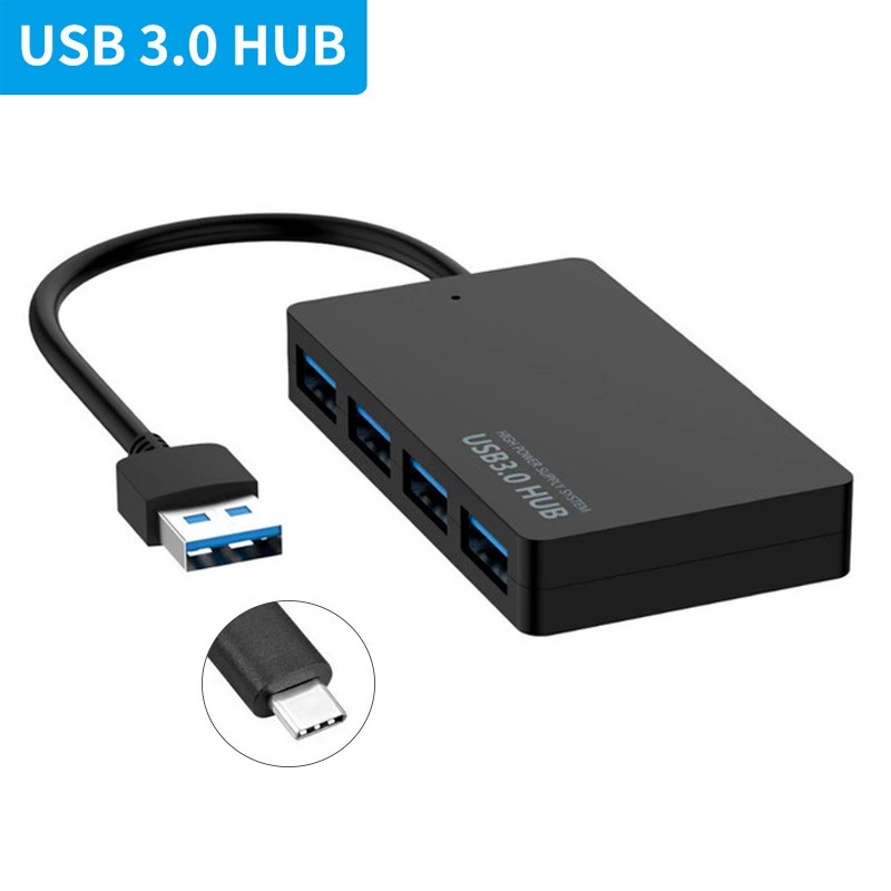 Четырехпортовый USB-хаб 3.0, 4-портовый разветвитель 3.0, хаб 2.0, USB-док-станция для компьютера, расширитель портов, мультиинтерфейсный