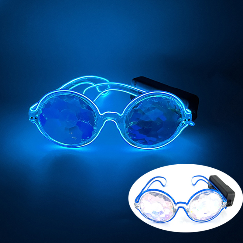LED caleidoscopio gafas de espectáculo nocturno gafas de sol gafas de sol gafas de cristal de mosaico