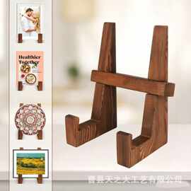 跨境木质厨房台面菜谱置物架儿童学习桌阅读支架桌面平板展示架