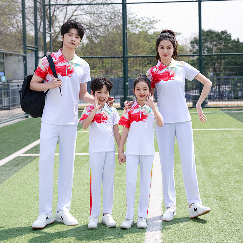 China Hiking Team Sportswear Summer Men's and Women's Jiamusi Square Dance Sports Suit Large Size Aerobics Group Suit