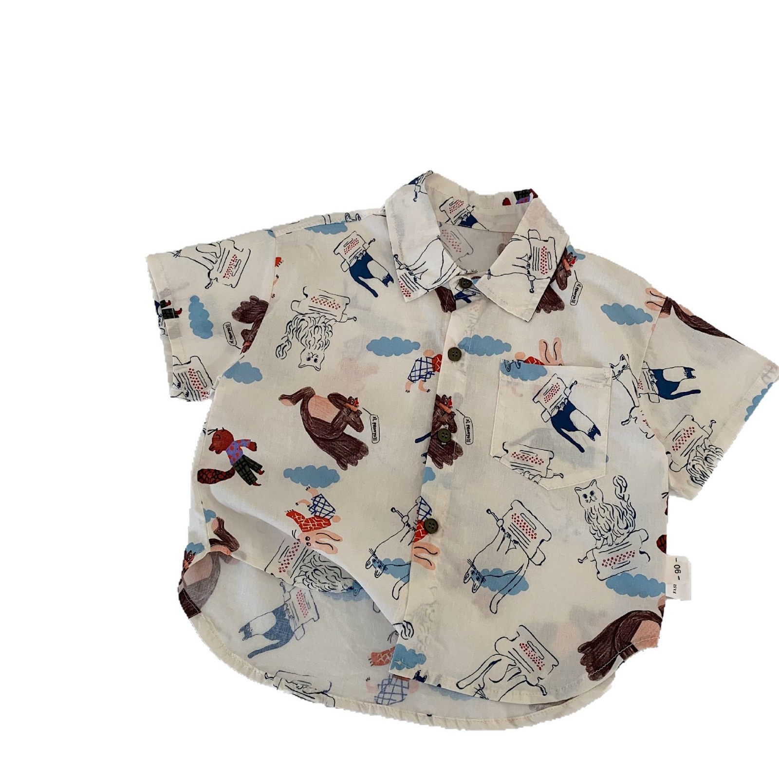 Camisa para niños Maibao camisa delgada para niños verano 2025 nuevo estilo top de manga corta ropa de verano para niños al por mayor