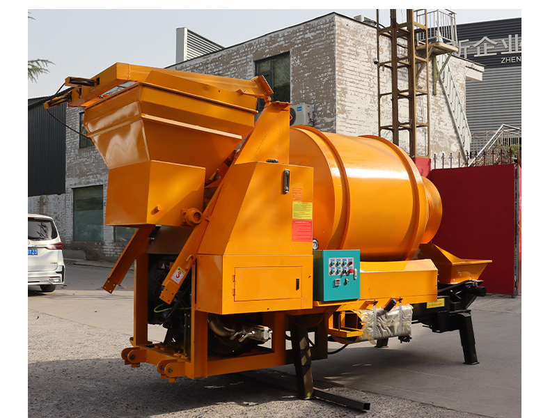 Concrete Mixing and Transport Integrated Machine Drum Type Mixing Pump Mobile Concrete Mixing Pump Transport All-in-One