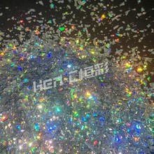 高温注塑镭射粉耐温300度铝质镭射银金葱粉 七彩镭射注塑闪光亮片