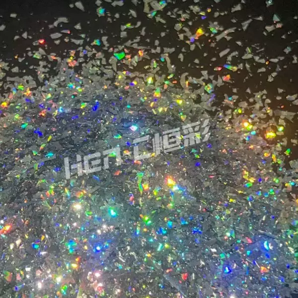 高温注塑镭射粉耐温300度铝质镭射银金葱粉 七彩镭射注塑闪光亮片