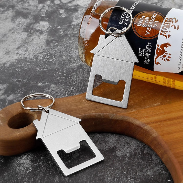 Beer Bottle Opener Home Keychain Pendant Stainless Steel Portable Metal Bottle Opener