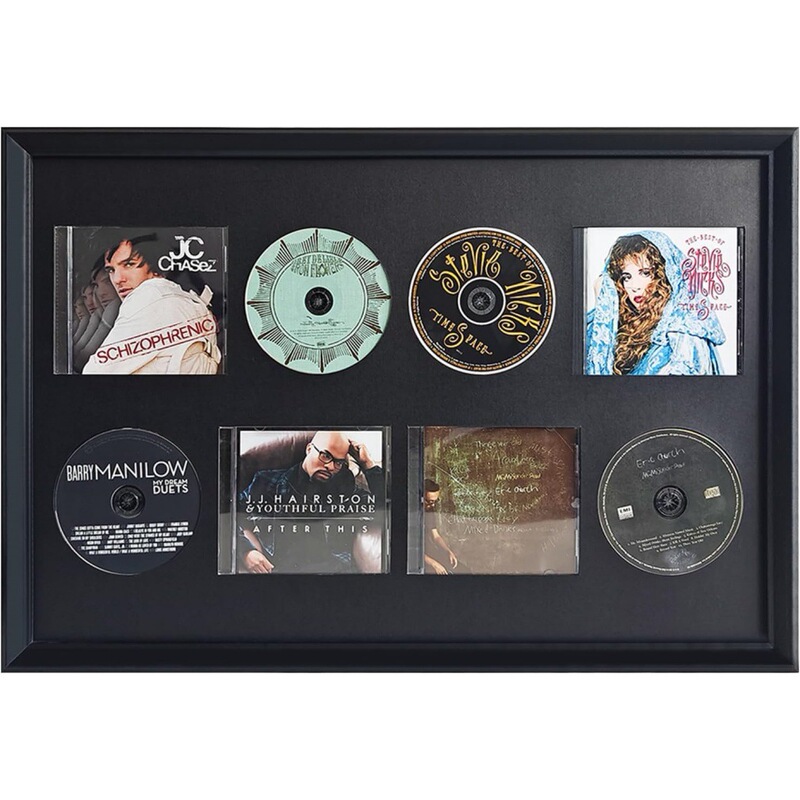 Eight-compartment three-dimensional shadow photo frame, flocked CD album disc display frame for desktop and wall-mounted use, nostalgic music collection display frame Eight-compartment three-dimensional shadow photo frame, flocked CD album disc display frame for desktop and wall-mounted use, nostalgic music collection display frame