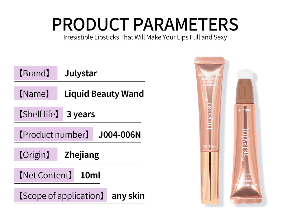 Cross-border liquid blush Highlighter contouring pen Pearlescent fine Shimmering matte beauty stick Natural brightening cushion Blush stick undefined