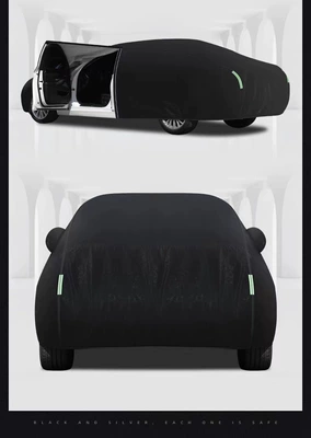 Car clothing — car cover PEVA thickened car - two-compartment-car-2s-34-m-36-m-black-peva-spunlace-cotton-car-jacket
