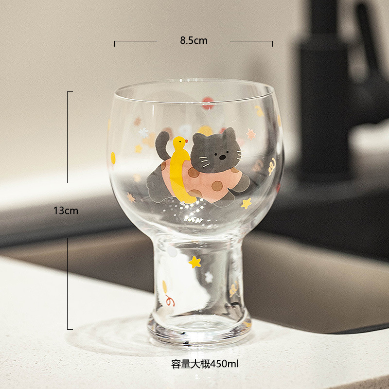 创意可爱啤酒杯高颜值玻璃杯子家用果汁杯牛奶杯沥水收纳套装|undefined