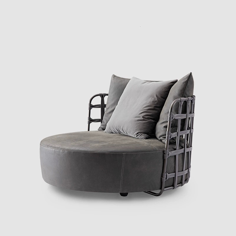 Italiano muy simple sofá silla sala de estar dormitorio diseñador silla de relajación silla de viento tranquilo sofá perezoso individual