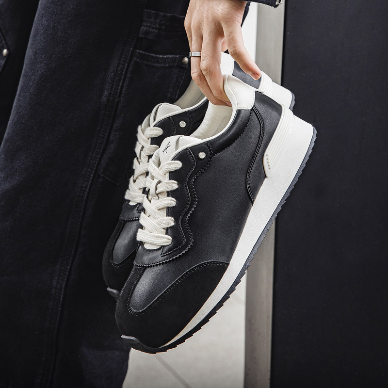 Mra Little Fat Ding Forrest Gump Shoes Men's Shoes 2026 New Black Commuter German Training Shoes Wide Fit Sports Casual Running Shoes Winter