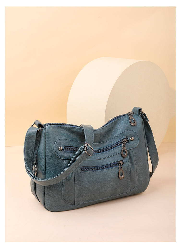 All Seasons Season Women's Gender Vintage Style Style Square Shape Women's Pu Leather Solid Color Vintage Style Square Zipper Square Bag