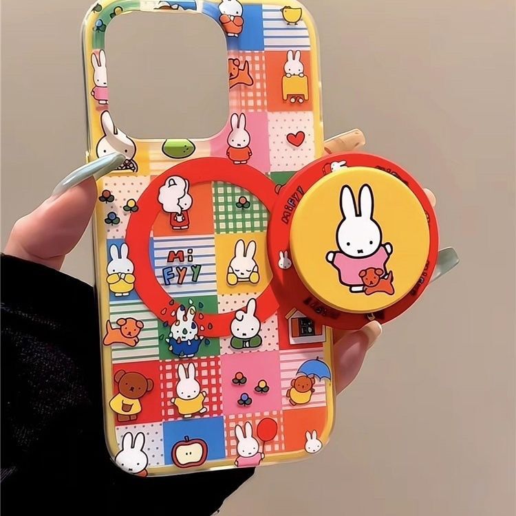 Miffy Is Suitable for Samsung S23Fe Mobile Phone Case S25Ultra/S24Plus/S21 Magnetic Suction 3 Apple 16Promax
