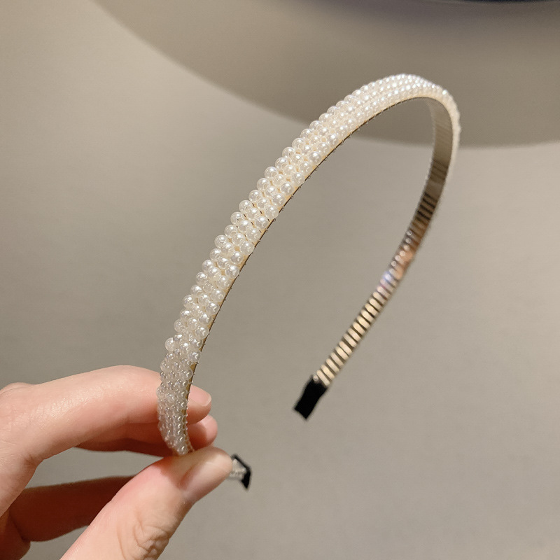 ネットセレブの森パールカチューシャ、シンプルで高級感のある夏の女性の万能お出かけスーパーフェアリーカチューシャ、妖精のヘアアクセサリー卸売|undefined