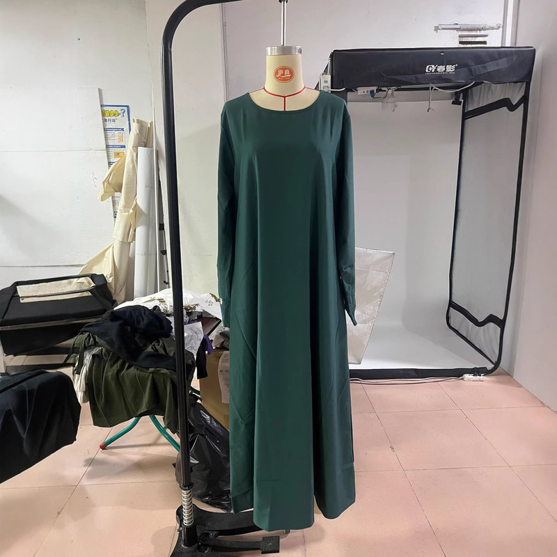 2026 New Embroidered Long-Sleeved Dress for Women, Loose Round Neck Long Dress, Pure Color Elegant Work Clothing Dress 2026 New Embroidered Long-Sleeved Dress for Women, Loose Round Neck Long Dress, Pure Color Elegant Work Clothing Dress