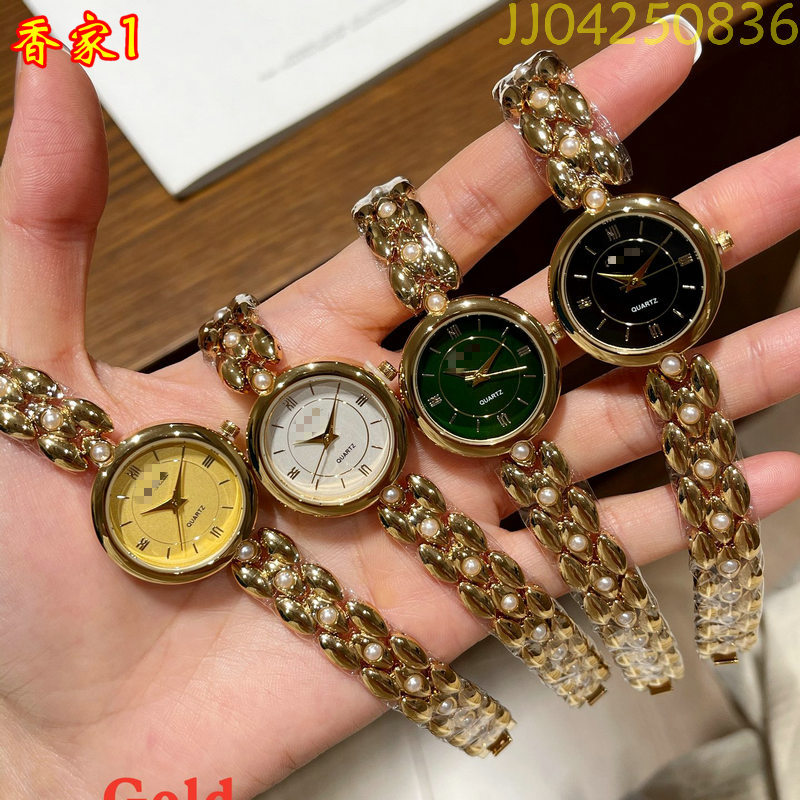 小香家中古罗马珍珠链手表女小表盘轻奢高颜值百搭石英女表代发