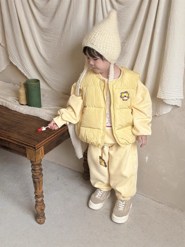 儿童新款小童马甲男童冬装面包服马夹宝宝韩版可爱加厚保暖背心外|undefined