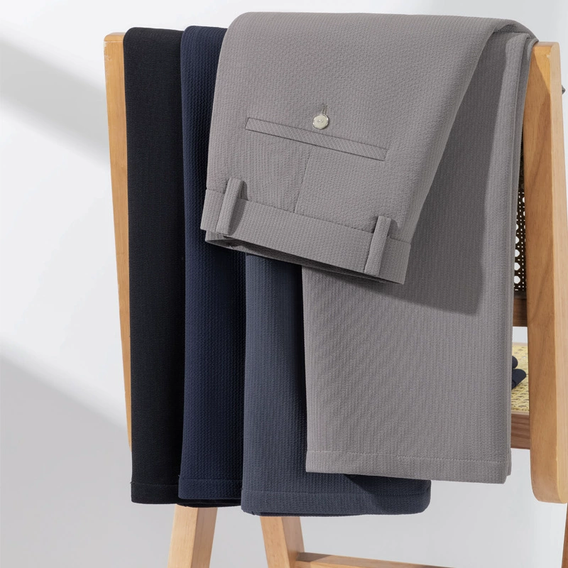 Пол выходные мужские повседневные брюки Летний тренд дикие эластичные прямые брюки мужские бизнес новые быстрорежущие брюки