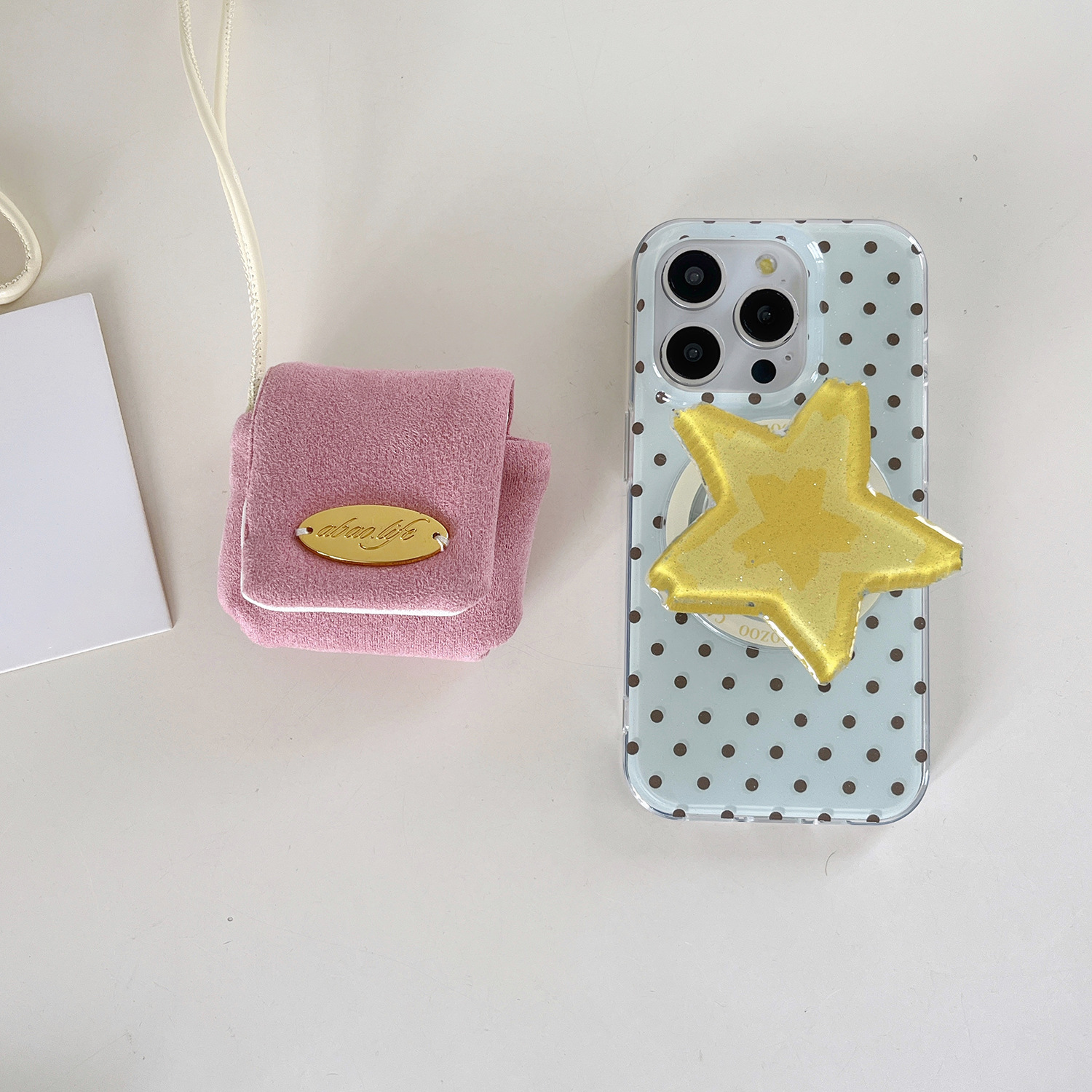 El punto de onda simple coreano es adecuado para la carcasa del teléfono móvil Apple 16ProMax 15Pro magnético 14/13 fresco 15PM femenino