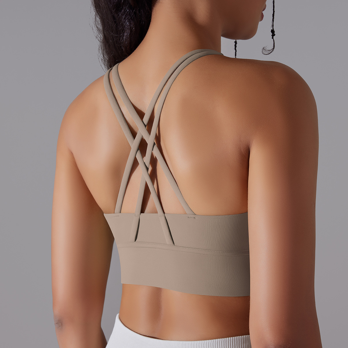 127g Weight Sleeveless Sleeve Length Nylon, Spandex Fabric Type Short Top Length Halter Crisscross Tank Tops Type Fitness, Yoga Occasion U Neck Neckline Solid Color Pattern Sports Style Sports Solid Color Nylon Spandex U Neck Active Tops Halter Crisscross Tank 107