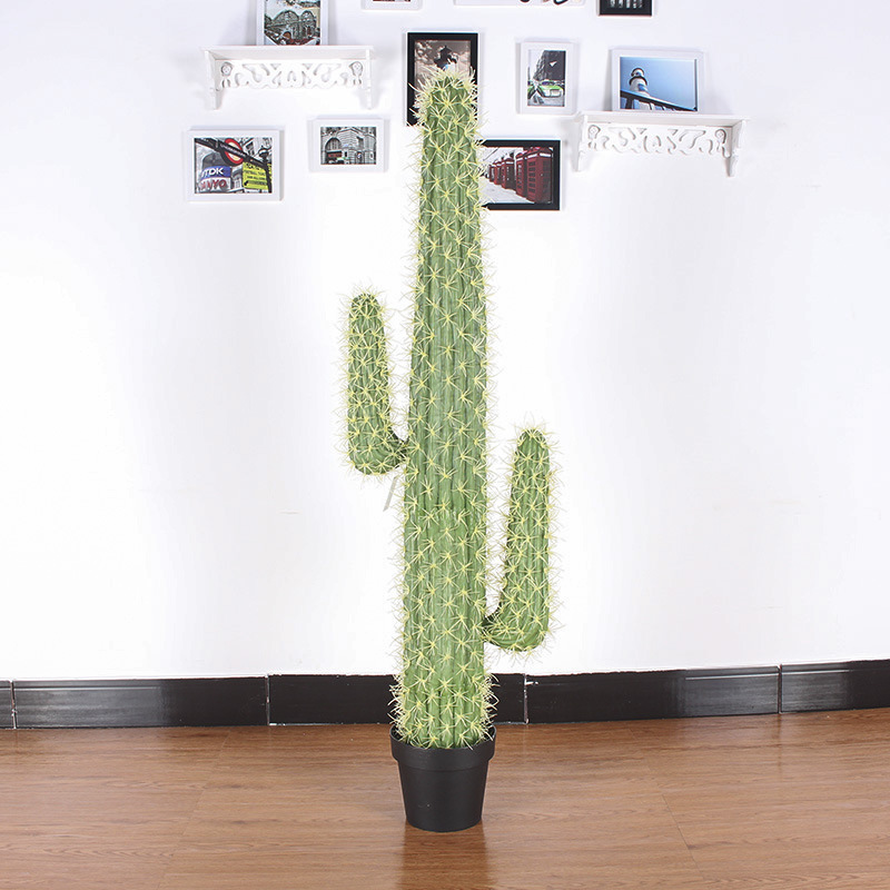 Planta tropical para paisajismo, columna de cactus de poliuretano, planta artificial grande en maceta, cactus de desierto, vara de medición decorativa. image 11