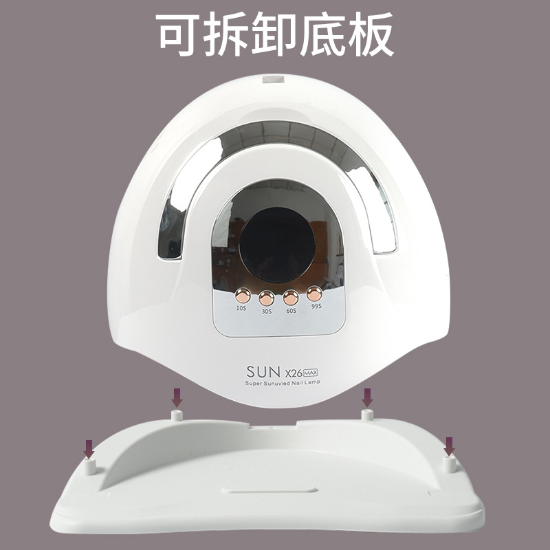 Lámpara de fototerapia de alta potencia de 380W con asa, máquina de uñas inteligente de luz roja, pegamento de esmalte de uñas de secado rápido, lámpara de uñas al por mayor