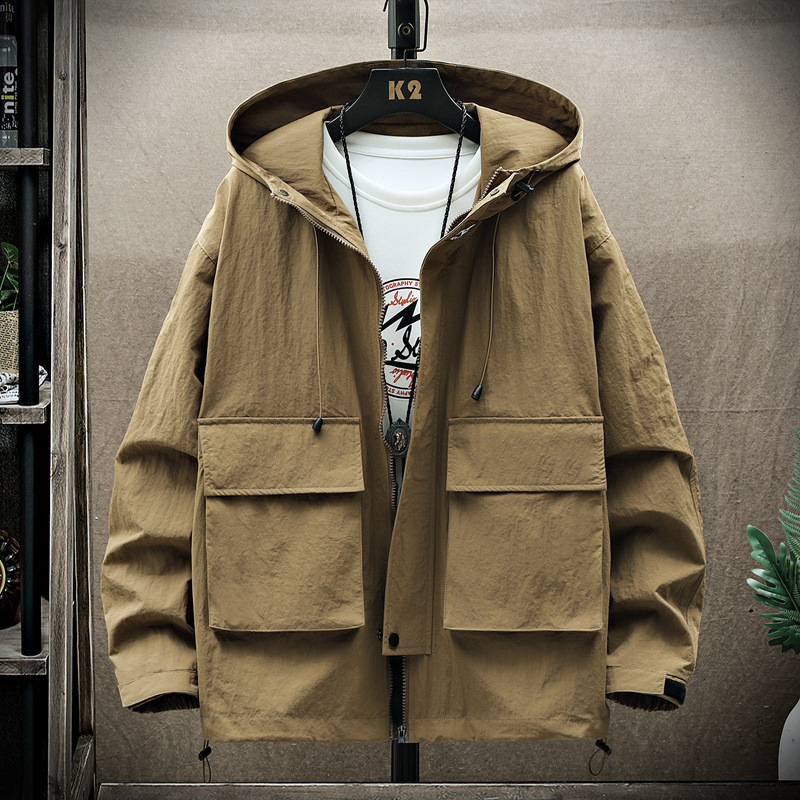 Unisex Lightweight Hooded Jacket - Soft Wool Blend, Loose Fit, Versatile Outdoor Style (Black, Coffee, Ivory, Burgundy, Purple)_voghion.com