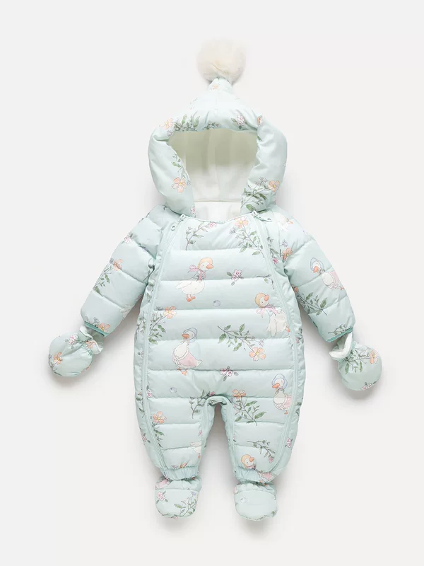  Children's down jacket for new born with hood, increased thickness