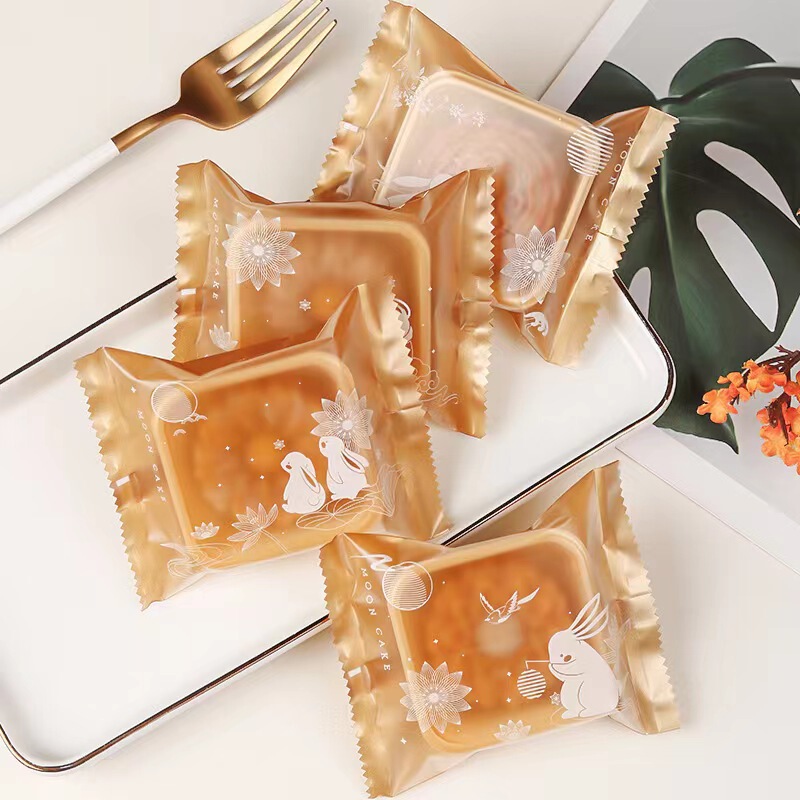 2022 New Mid-Autumn Moon Cake Packaging Bag Frosted Full Transparent Machine-sealed Bag Blister Box Moon Cake Holder Plastic Packaging Bag