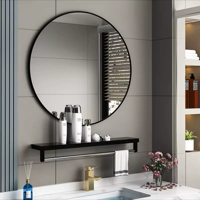 浴室镜子贴墙自粘洗手间卫生间厕所梳妆台化妆镜壁挂免打孔宿舍镜