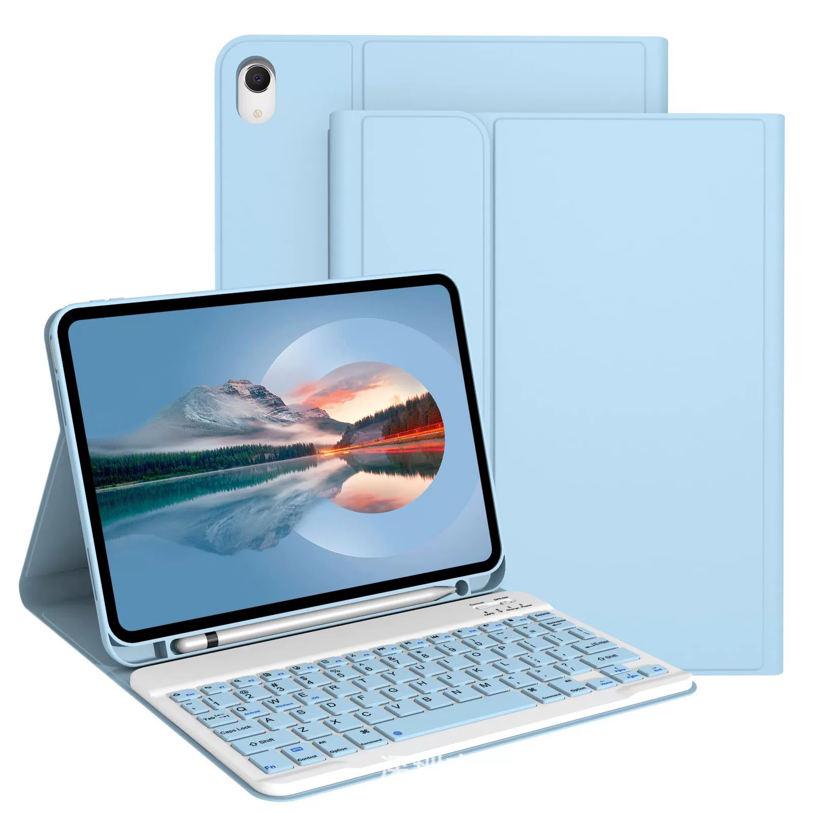 Совместимо с Apple iPad Air7 Protector 2025 Pro11 поколения Air6 клавиатура с Bluetooth, слот для стилуса