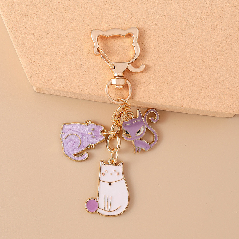 12g Weight Spring Ring Trigger Clasp Closure Clasp Closure Type Bag Pendant, Keychain Classification 1 Piece Quantity Daily, Street Occasion Alloy Material Paw Print, Cat Pattern Women's Gender Cute, Modern Style Style 1 Piece Cute Modern Style Paw Print Cat Alloy Women's Spring Ring Trigger Clasp Closure Bag Pendant Keychain 11