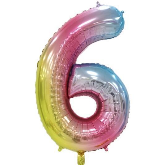 Globo digital de 42 pulgadas decoración de la fiesta de cumpleaños globo de helio flotante vacío Versión americana cuerpo delgado globo de aluminio digital grande de 40 pulgadas