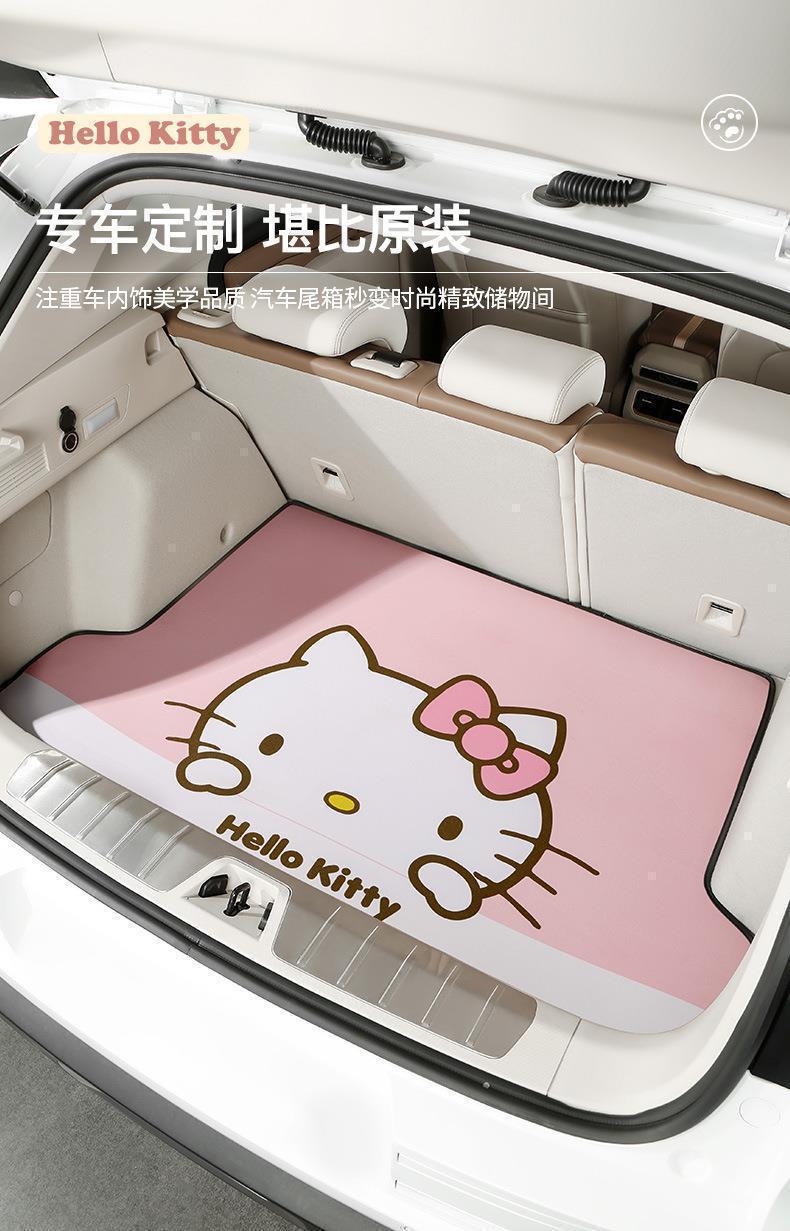 Hellokitty Car Cartoon Cute Trunk Mat Waterproof and Dirt-Resistant Easy to Clean Special Car Trunk Mat