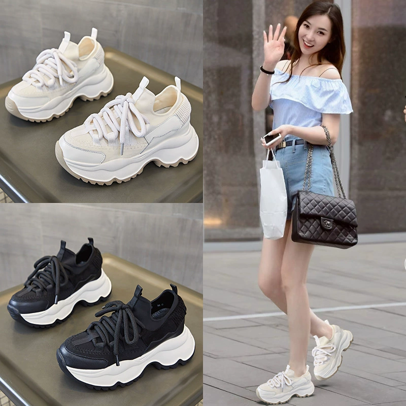 2024 Осень и зима новая папочка обувь для женщин увеличены