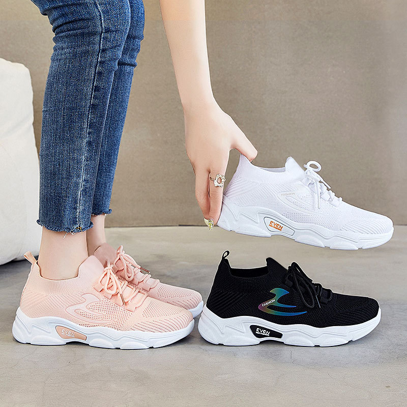 Zapatos de Mujer 2025, Nuevos Zapatos de Mujer para Comercio Exterior, Zapatos Casuales, Zapatos Deportivos de Moda, Zapatos Deportivos Transpirables de Punto para Mujer