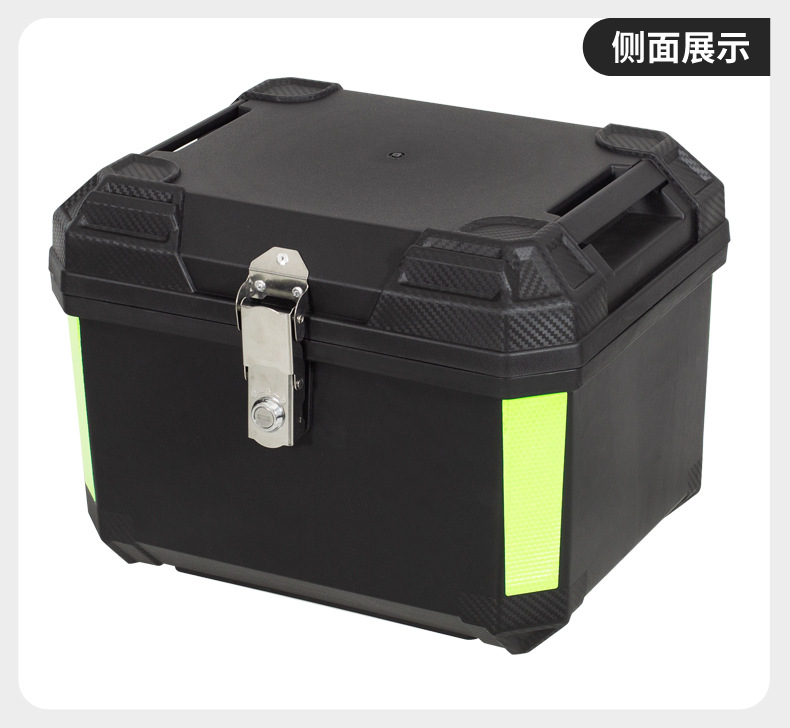 Cross-border motorcycle tail box, large-capacity detachable motorcycle trunk, waterproof storage box for electric bikes