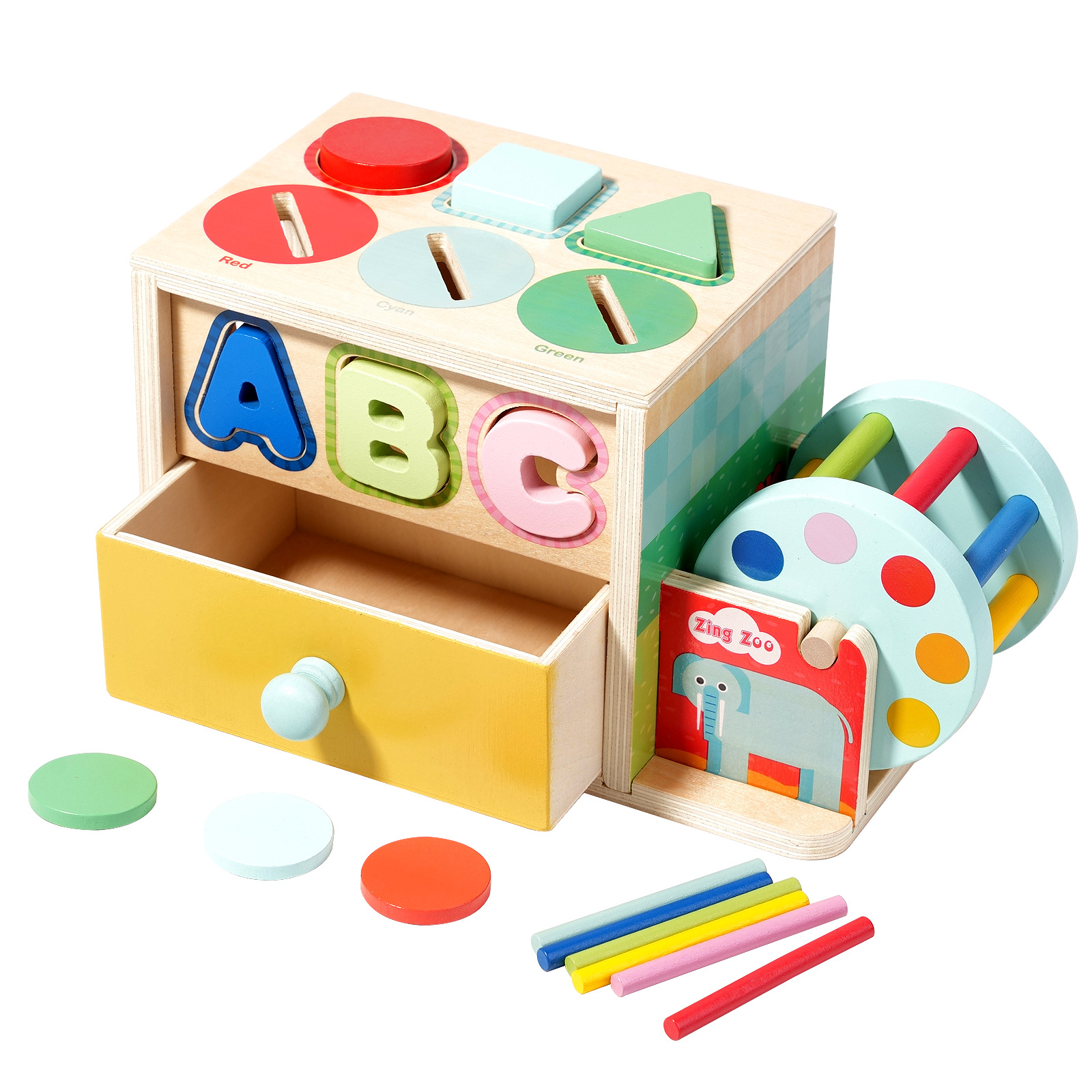 Forma emparejada caja de inteligencia cognitiva de color juguetes de madera para niños educación temprana para bebés Montserrat multifuncional bloque de construcción de puzzle
