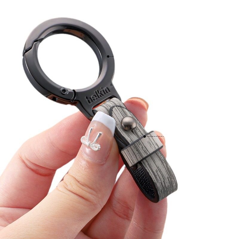 Llavero 2024 nuevas chicas hombres creativo de la piel del coche de la piel de la cintura de alta calidad colgante anti-pérdida llavero